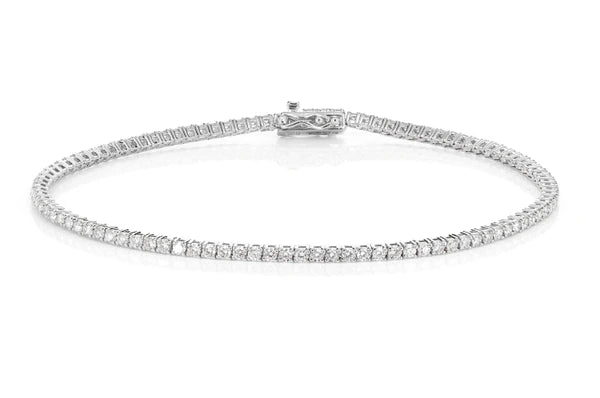 Erkals Jewellers 2pt Prong Set Diamond Tennis Bracelet 18K Gold 1.50ctw
