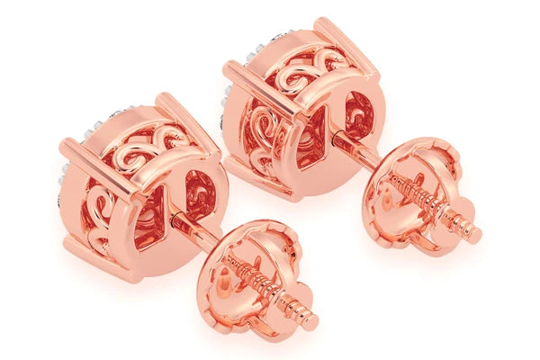 Erkals Jewellers Mosaic Stud Earrings 18K Gold 0.50ctw