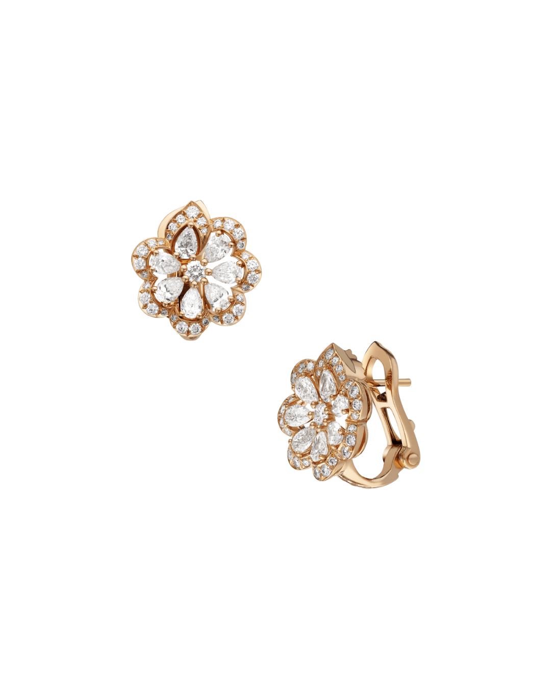 Precious Lace Mini Frou-Frou Diamond Earrings 18ct Rose Gold