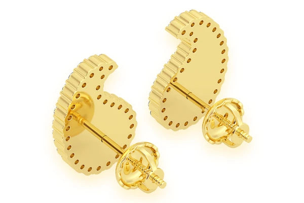 Erkals Jewellers Paisley Stud Earrings 18K Gold 0.35ctw