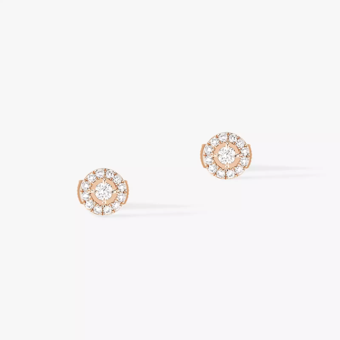 Joy Round Diamond Earrings 18ct Gold