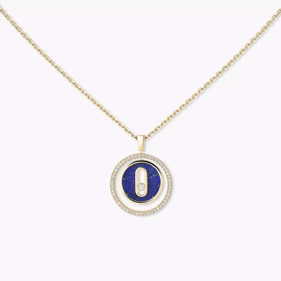 Lucky Move SM Lapis Lazuli Diamond Necklace 18ct Gold