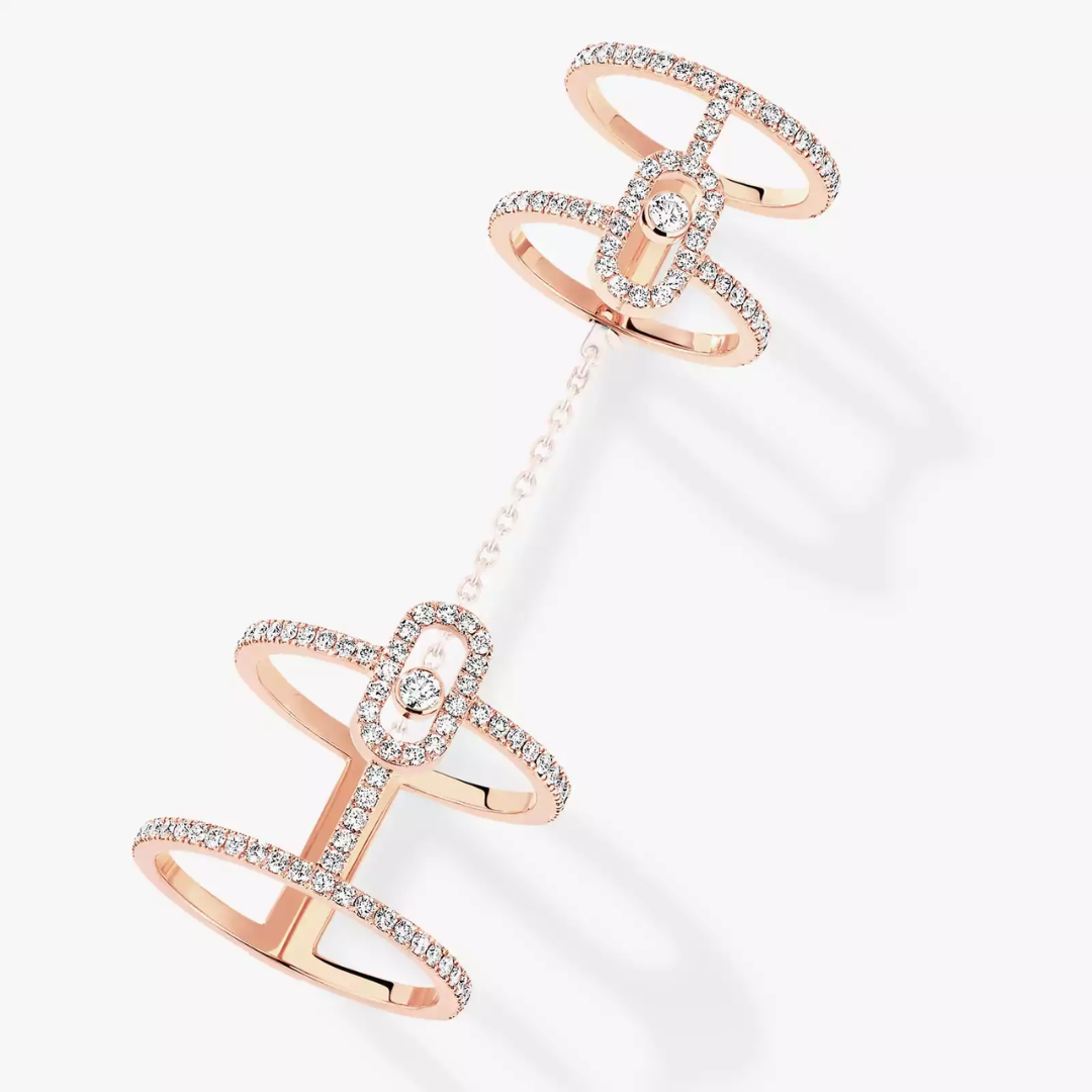Move Uno Double Diamond Ring 18ct Gold