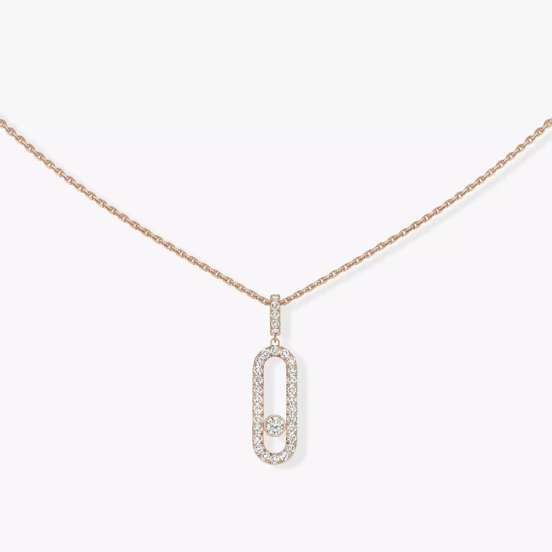 Move Uno Pavé Large Diamond Necklace 18ct Gold