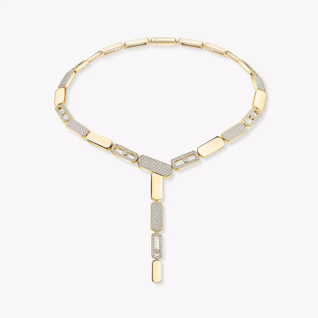 Imperial Move SM Tie Diamond Necklace 18ct Gold