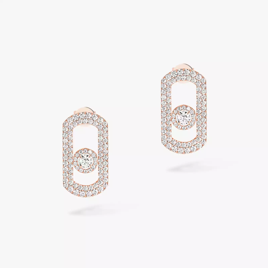 So Move Pavé Diamond Earrings 18ct Gold