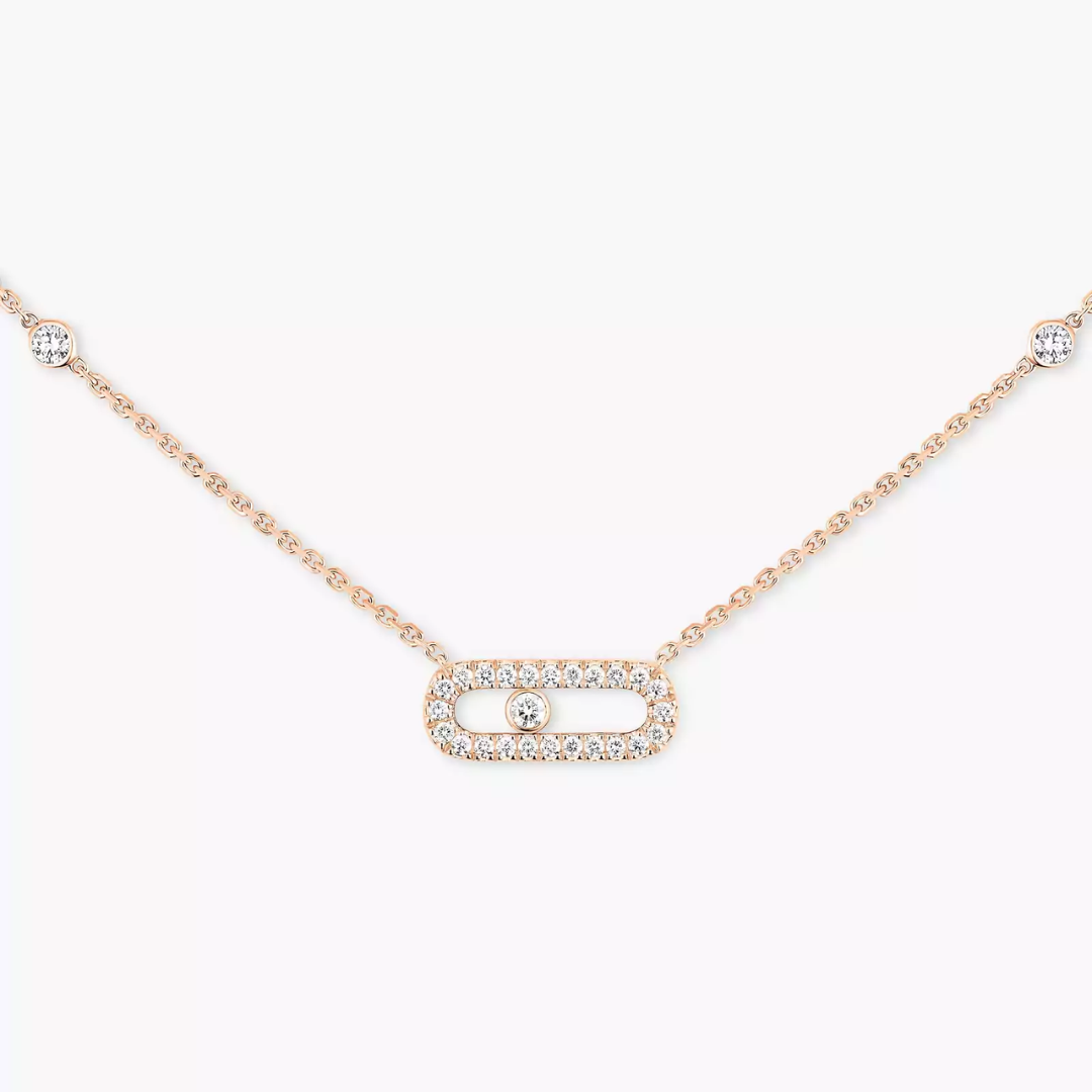 Move Uno Pavé Diamond Necklace 18ct Gold