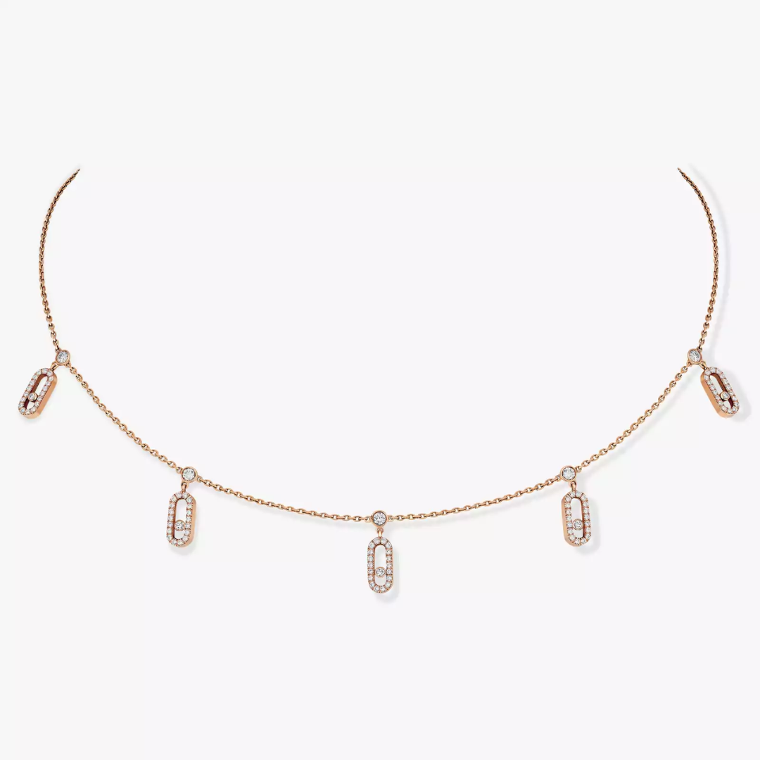 Move Uno Pavé Drop Pendant Choker 18ct Gold