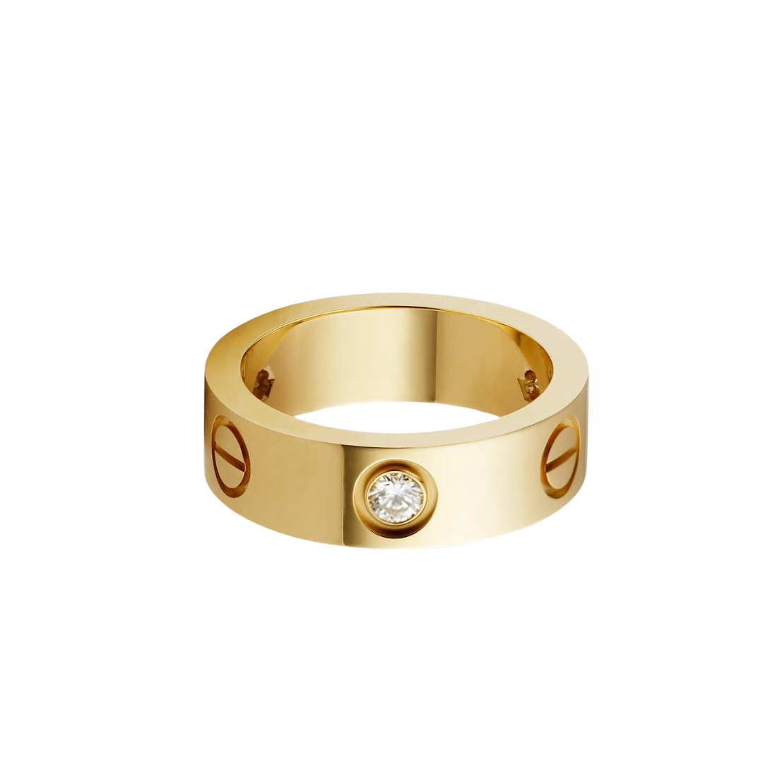 Cartier Love Ring 3 Diamonds 18ct Gold