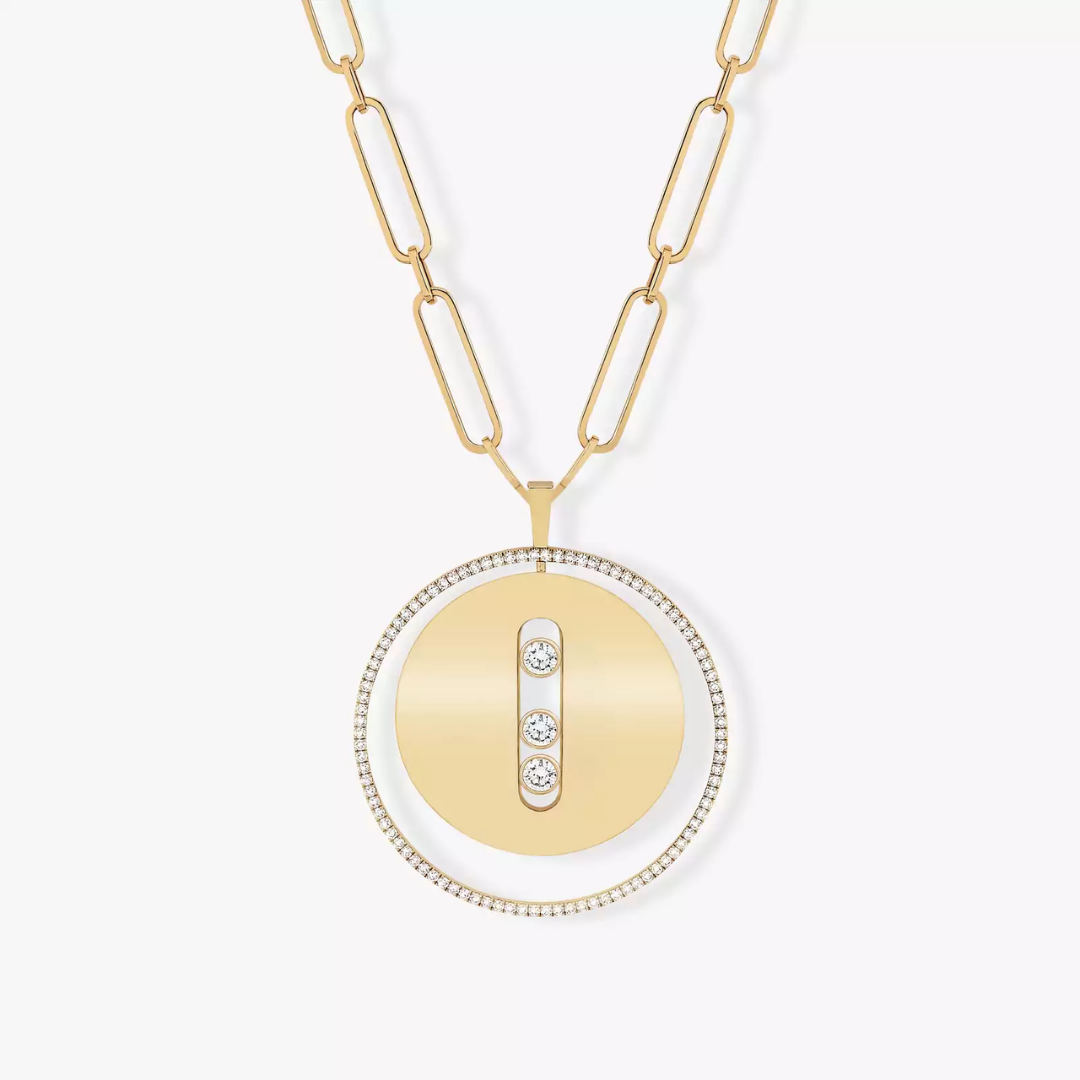 Lucky Move Long Diamond Necklace LM 18ct Gold