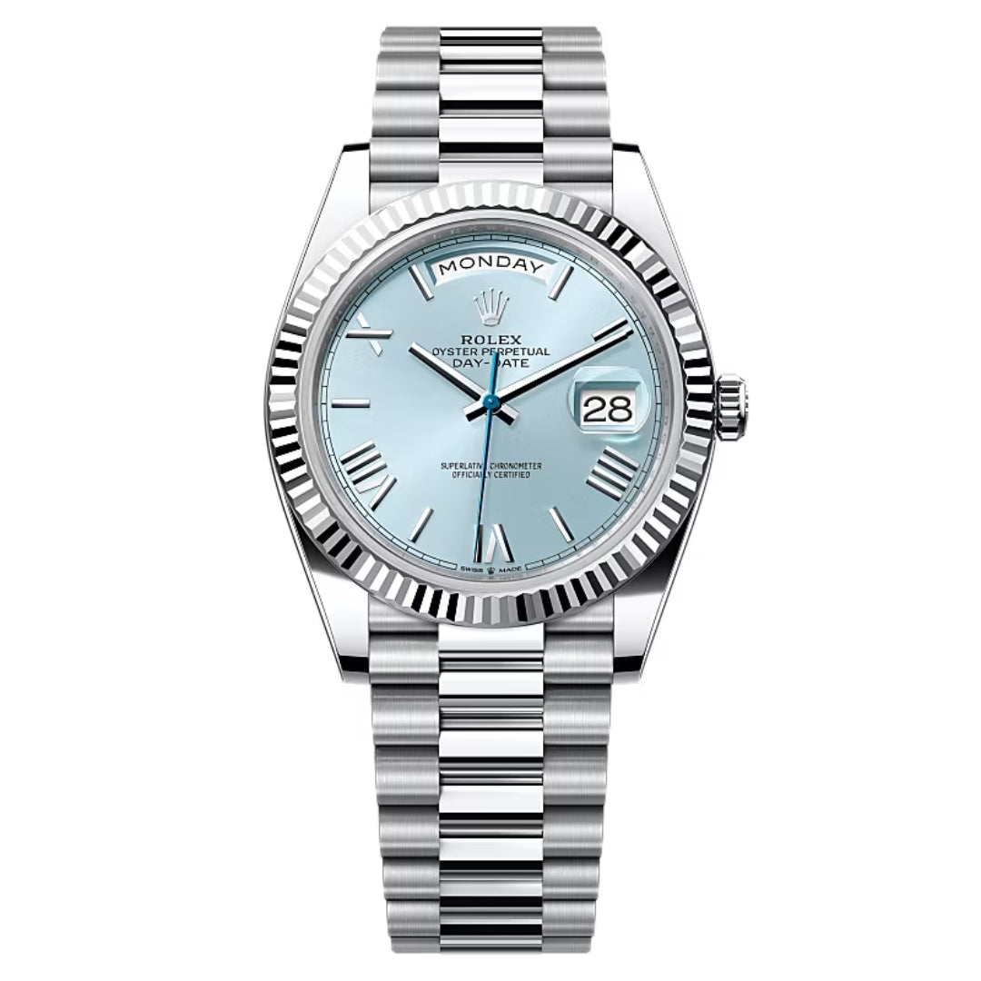 Rolex Day-Date 40 228236 Ice Blue Roman Numeral Dial 2024