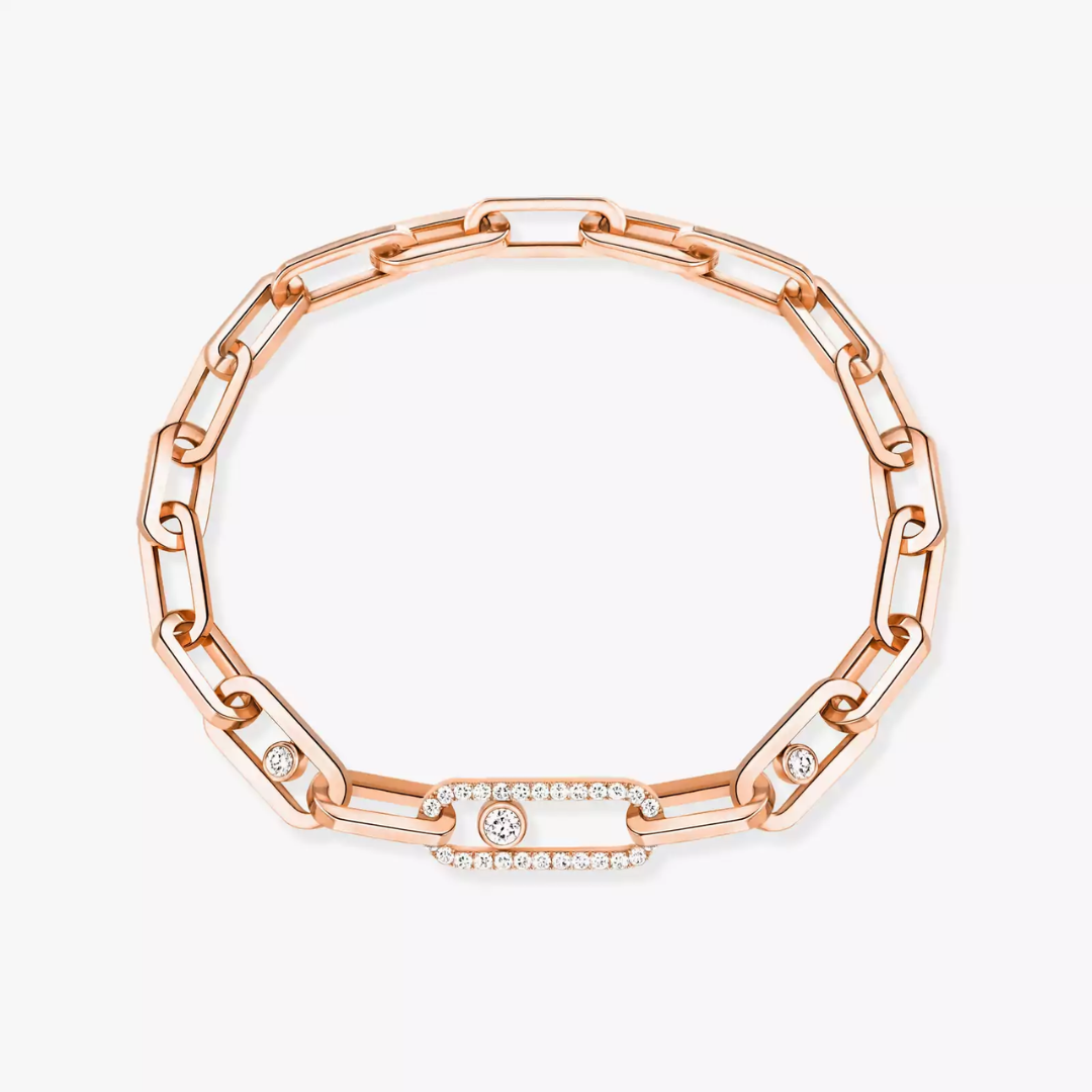 Move Link Diamond Bracelet 18ct Gold