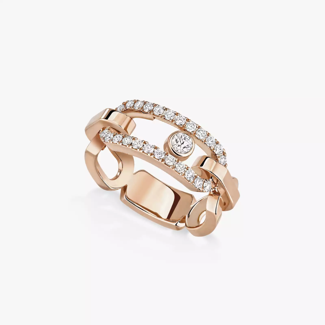 Move Link Diamond Ring 18ct Gold