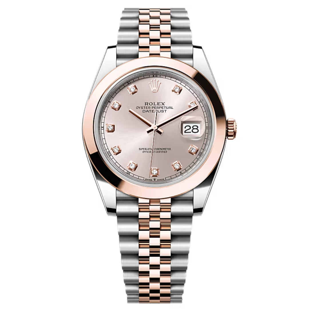 Rolex Datejust 41 126301 Sundust Diamond Dial Smooth Bezel Jubilee