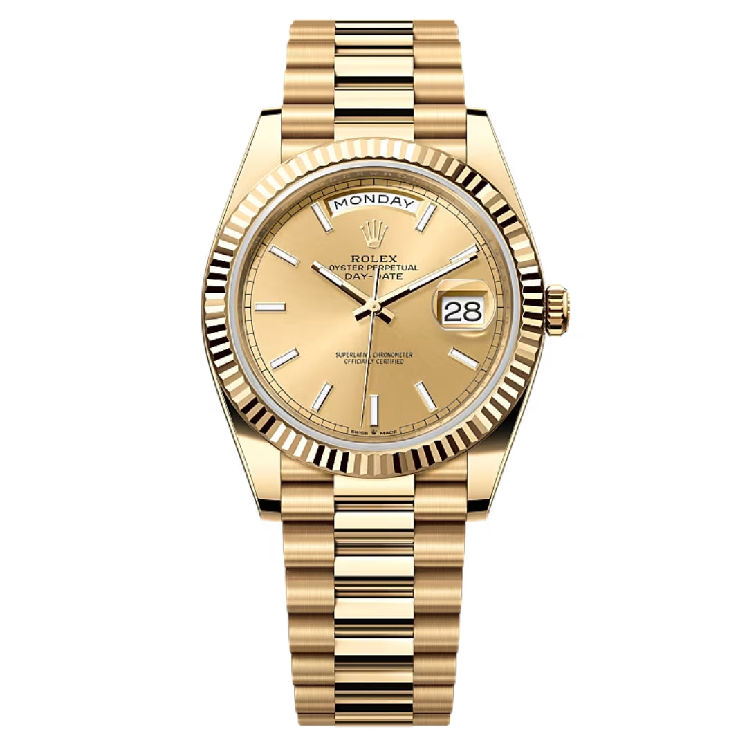 Rolex Day-Date 40 228238 Champagne Baton Dial 2024