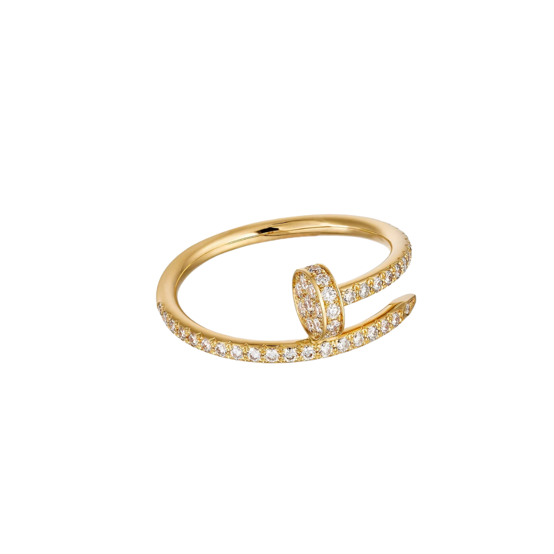 Cartier Juste Un Clou Ring Small Semi-Paved Diamonds 18ct Gold