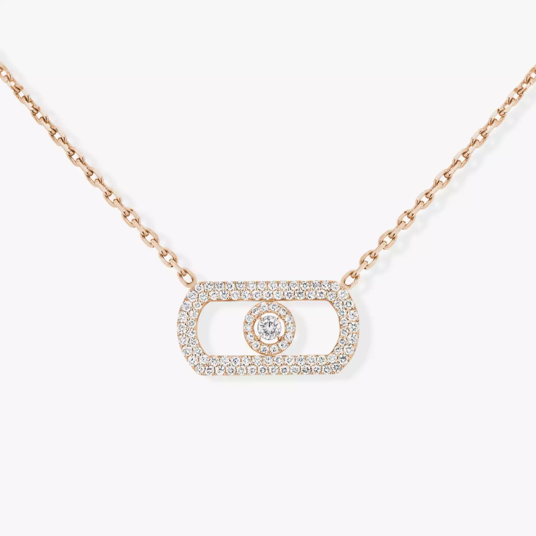 So Move Pavé Diamond Necklace 18ct Gold