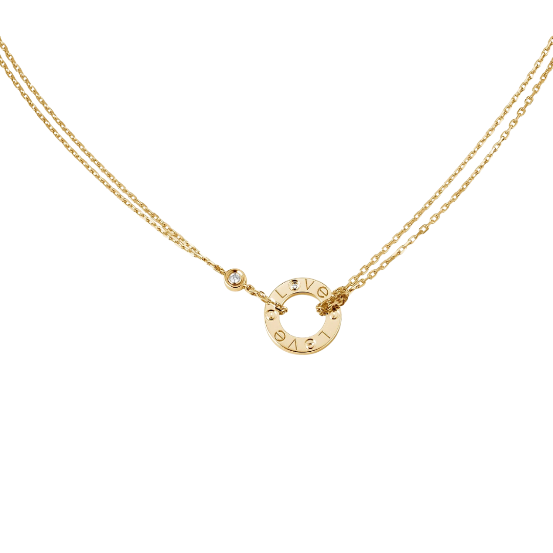 Cartier Love Pendant Small 2 Diamonds 18ct Yellow Gold