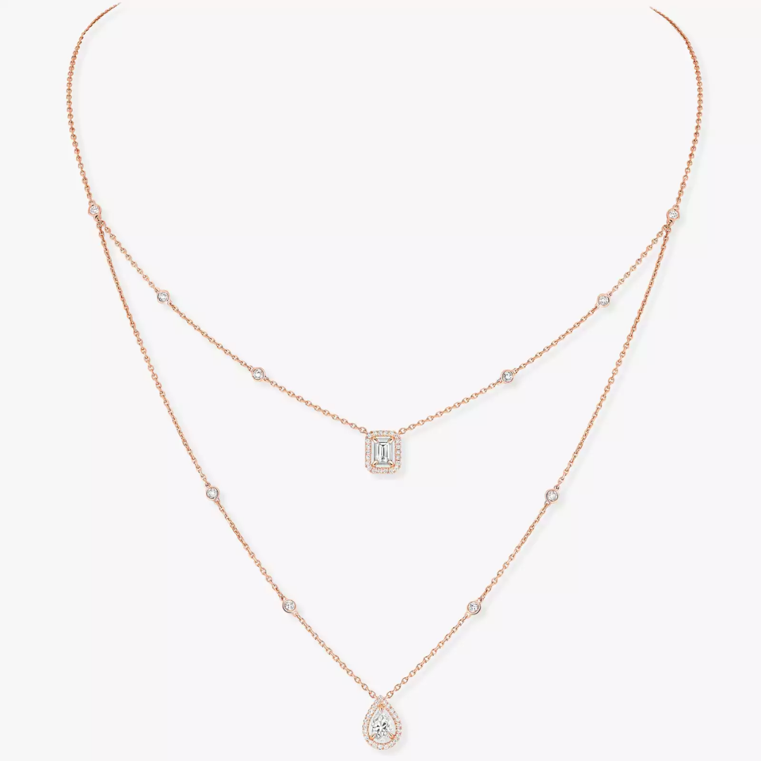 My Twin 2-Row Large Necklace 18ct Gold