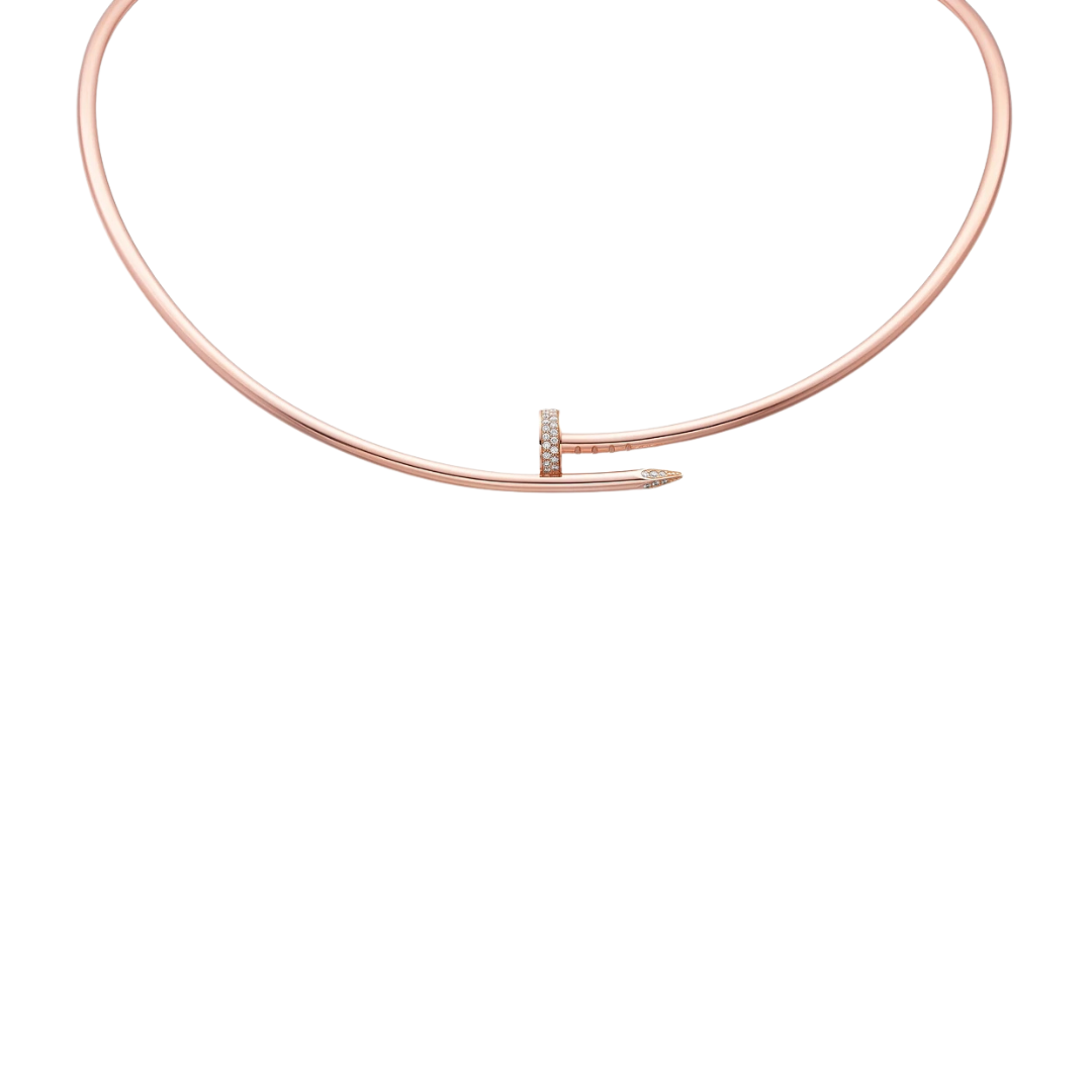 Cartier Juste Un Clou Torque Necklace Small Diamond Tip 18ct Gold