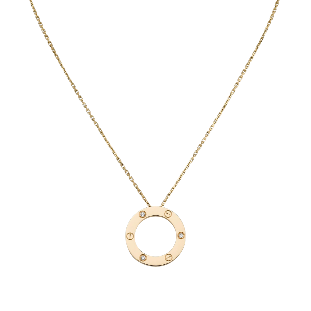 Cartier Love Pendant 3 Diamonds 18ct Yellow Gold