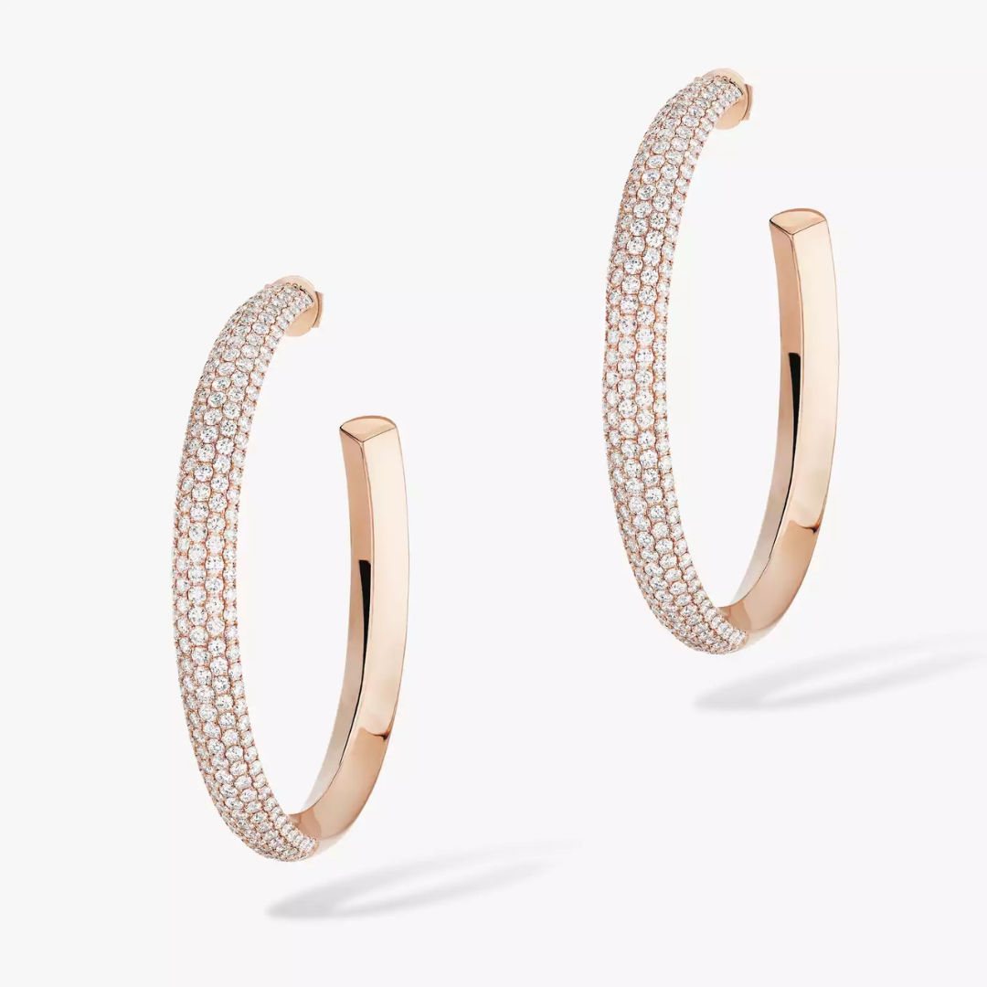 Divine Enigma Large Hoop Diamond Earrings 18ct Gold