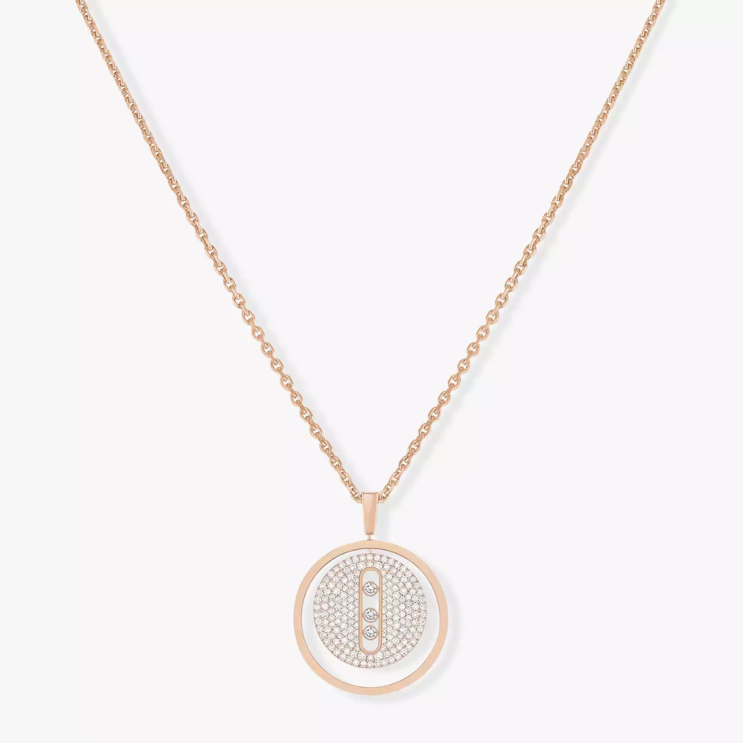 Lucky Move MM Pavé Diamond Necklace 18ct Gold