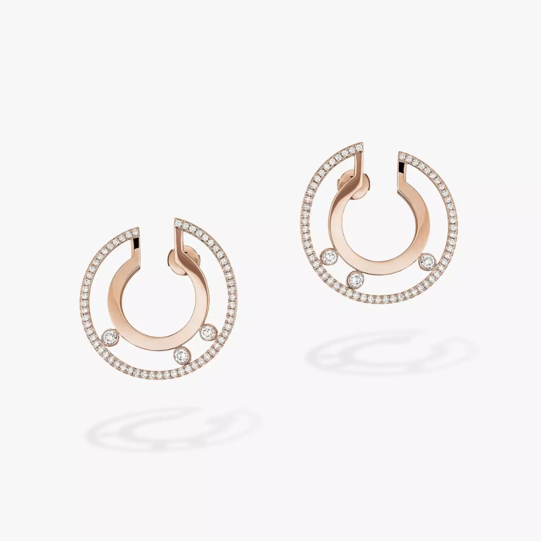 Move Romane Hoop Diamond Earrings 18ct Gold