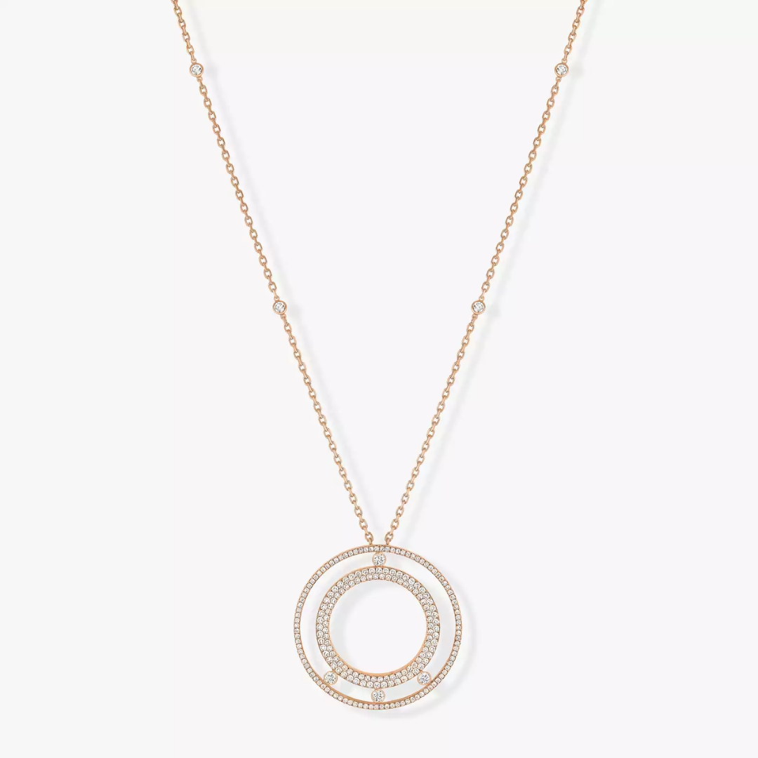 Move Romane Long Diamond Pavé Necklace 18ct Gold