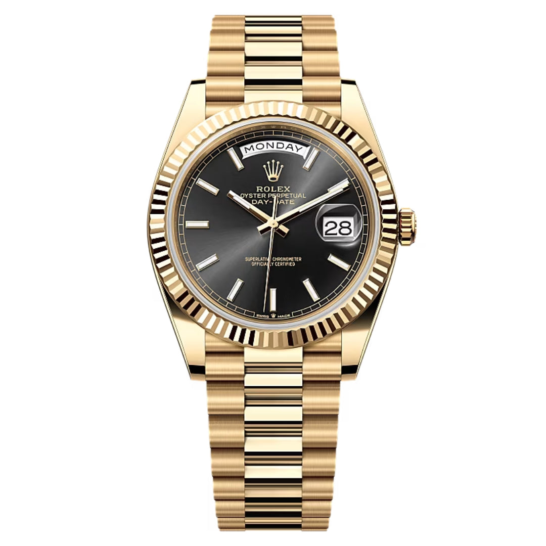 Rolex Day-Date 40 228238 Black Baton Dial 2024