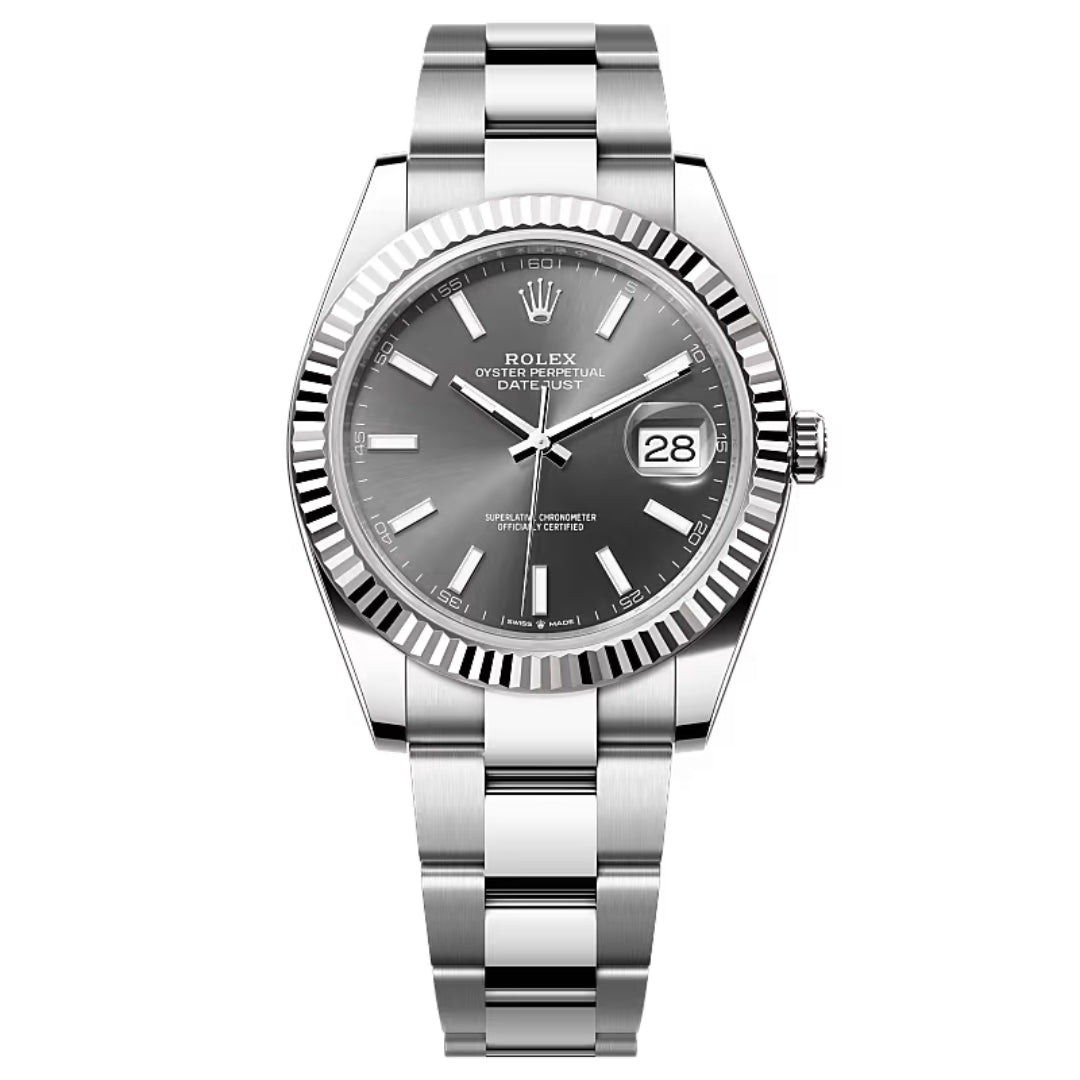 Rolex Datejust 41 126334 Rhodium Baton Dial