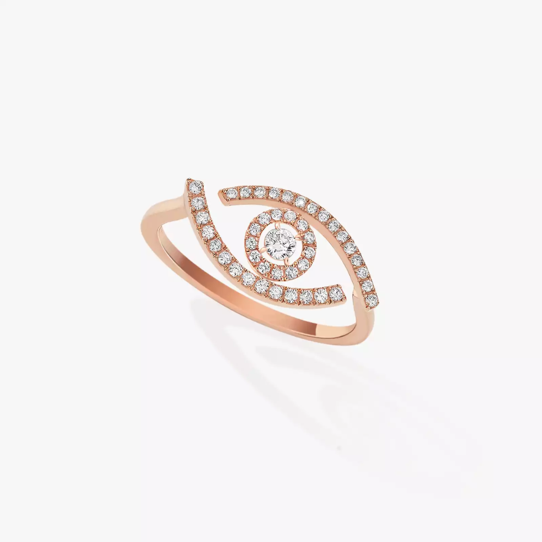 Lucky Eye Pavé Diamond Ring 18ct Gold