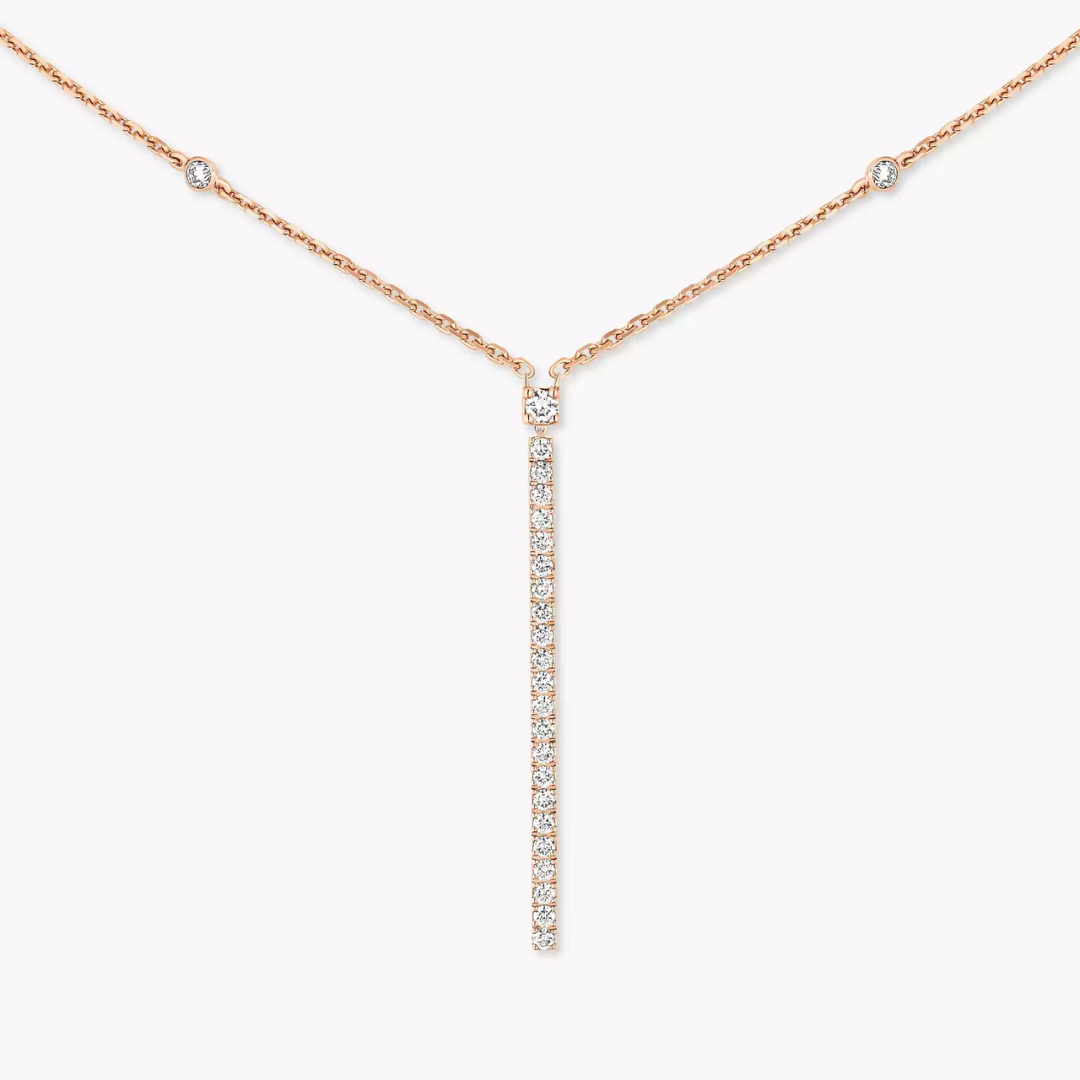 Gatsby Vertical Bar Necklace 18ct Gold