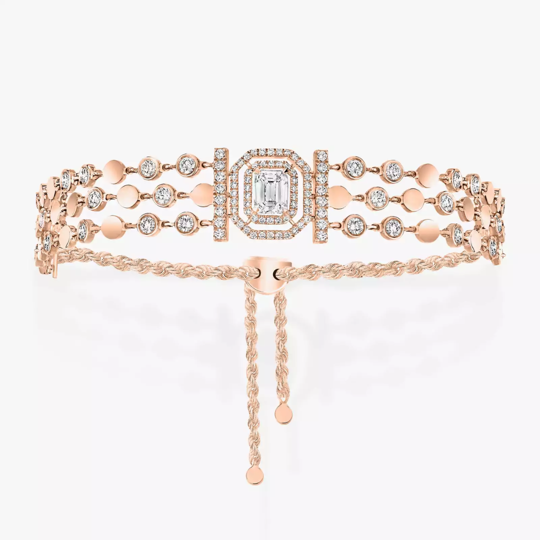 D-Vibes Multi-Row Diamond Bracelet 18ct Gold