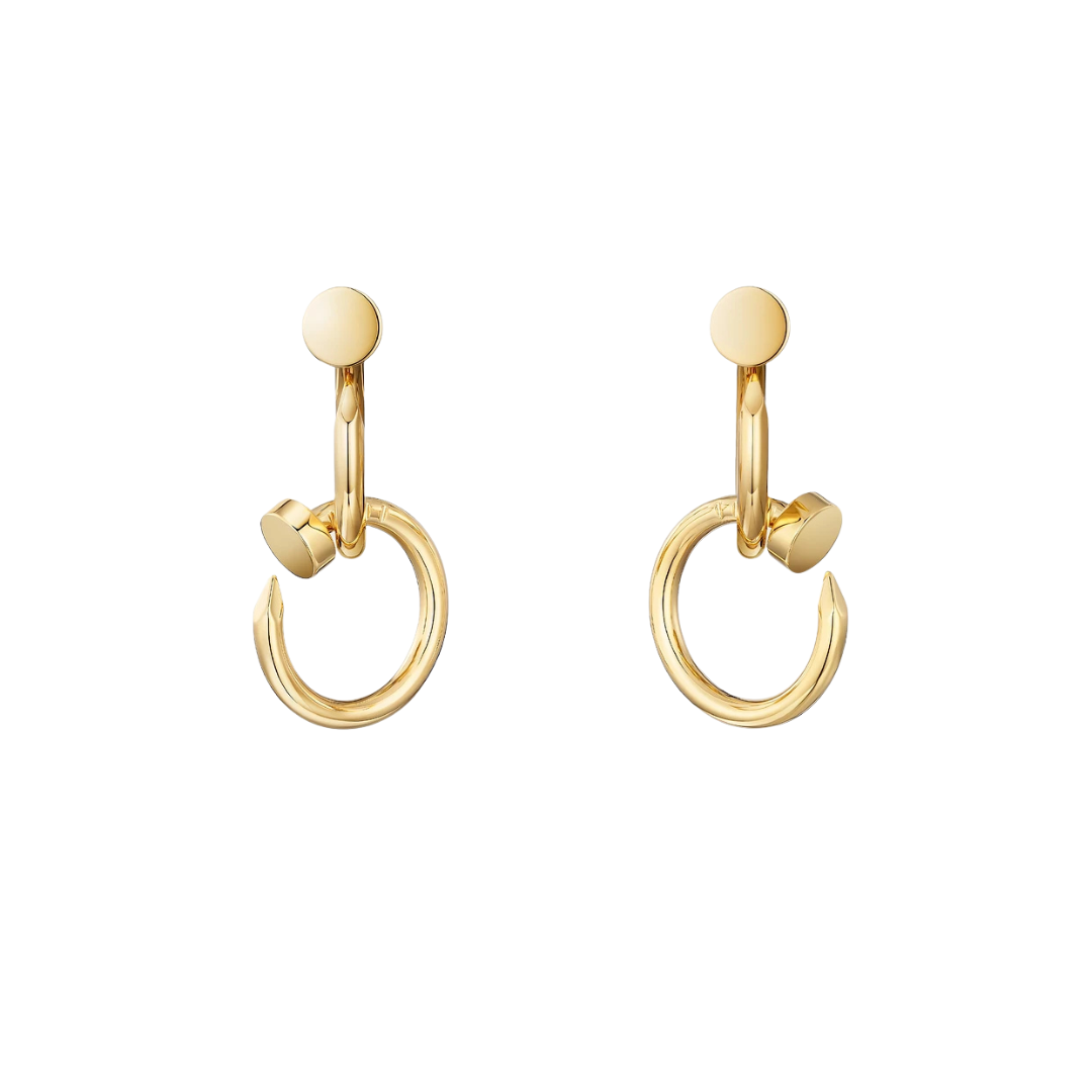 Cartier Juste Un Clou Double Hoop Earrings 18ct Gold
