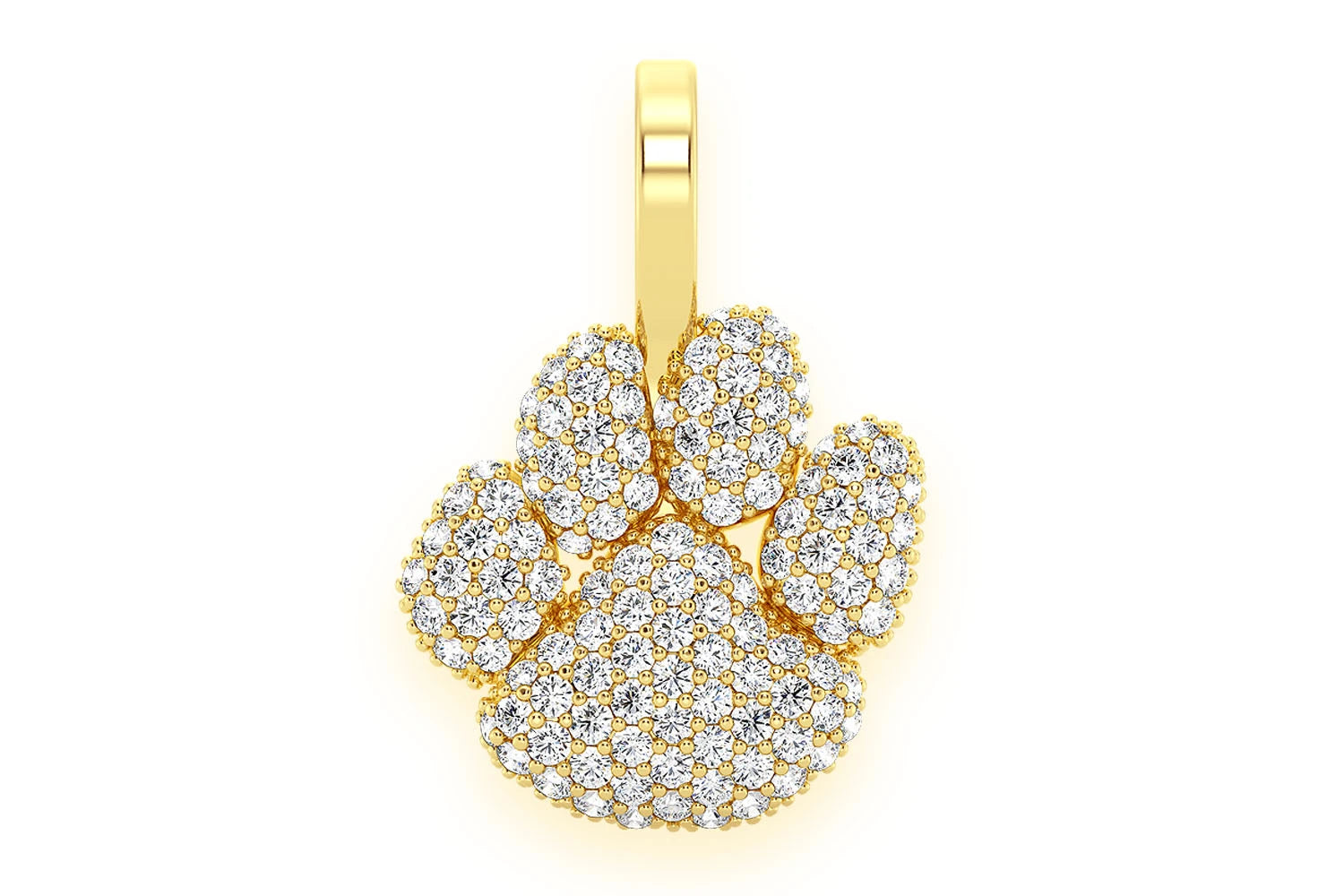 Erkals Jewellers Dog Paw Pendant 18K Gold Diamond 0.45ctw