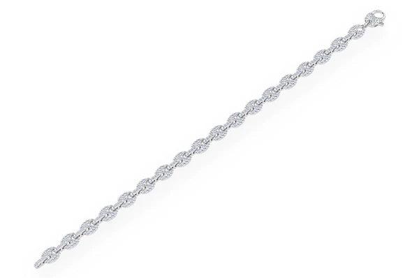 Bracelet en diamant Mariner Link 2,75 ct 5 mm en or massif 14 carats