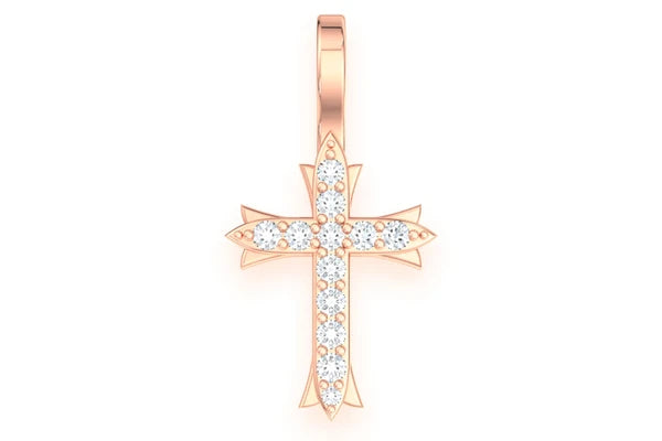 Erkals Jewellers Triple Point Cross Pendant 18K Gold