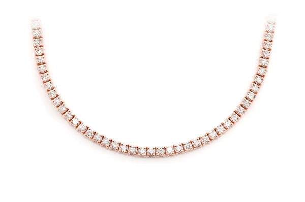 Erkals Jewellers 4pt Prong Set Diamond Tennis Necklace 18K Gold 8.75ctw