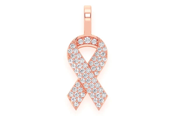 Erkals Jewellers Awareness Ribbon Pendant 18K Gold 0.25ctw