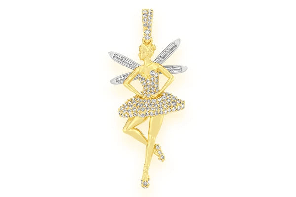 Erkals Jewellers Ballerina Wings Diamond Pendant 18K Gold 0.65ctw