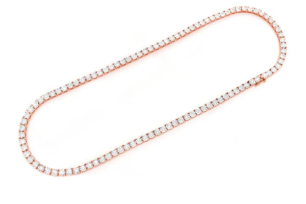 Erkals Jewellers 12pt Miracle Set Diamond Tennis Necklace 18K Gold 12.00ctw