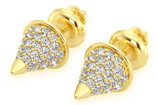 Erkals Jewellers Bullet Point Stud Earrings 18K Gold 0.70ctw