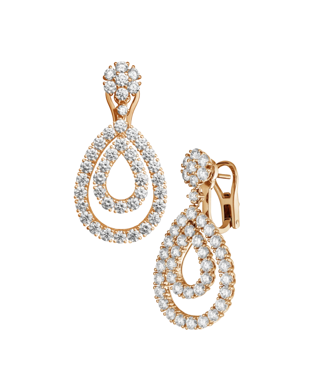 L'Heure du Diamant Diamond Earrings 18ct Rose Gold