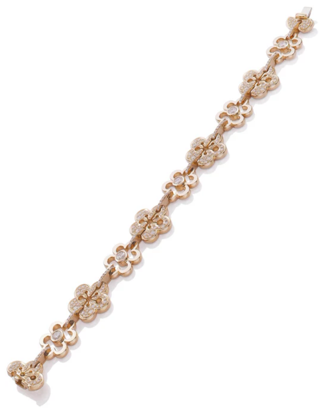 Large White Gold Diamond Bracelet