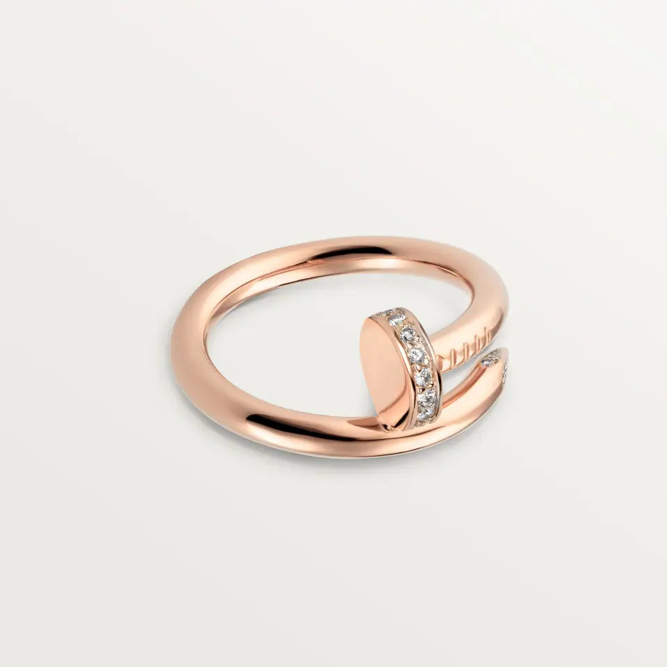 Cartier Juste un Clou Ring Classic Model Diamonds 18K Rose Gold