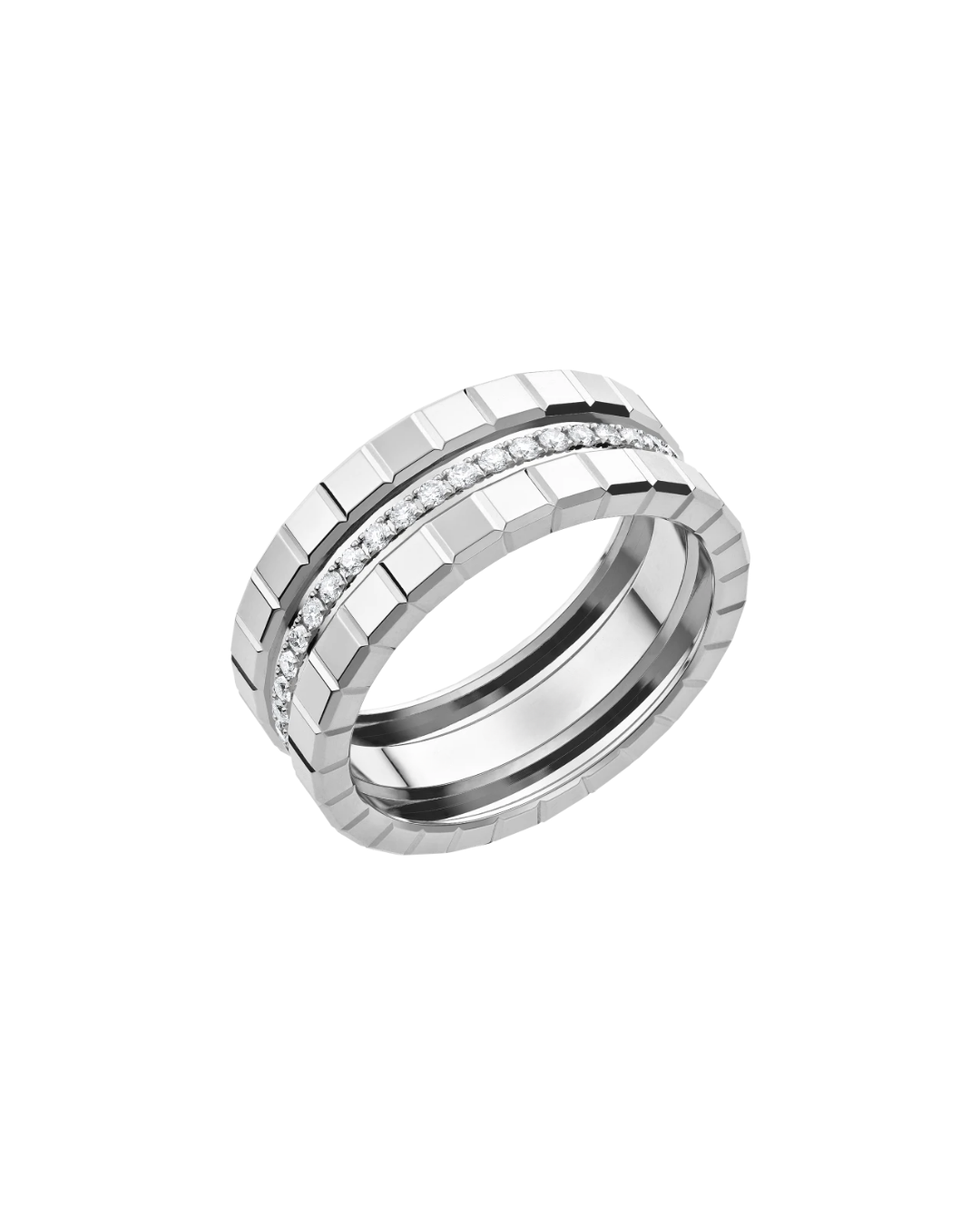 Ice Cube Diamond Ring 18ct White Gold