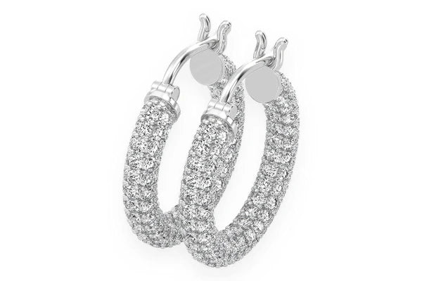 Erkals Jewellers Bubbly Eternity Hoop Earrings 18K Gold 3.00ctw
