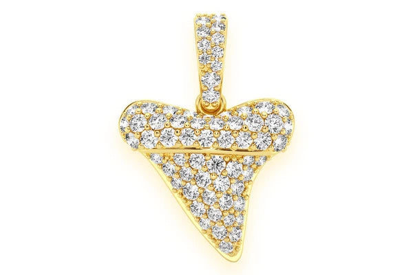 Erkals Jewellers Single Shark Tooth Pendant 18K Gold Diamond 0.60ctw
