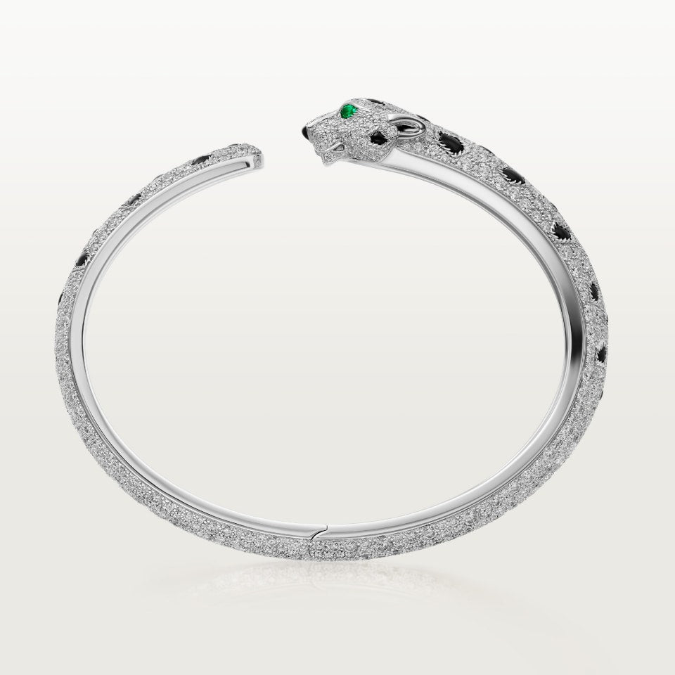 Cartier Panthère de Cartier Bracelet Medium Model Paved White Gold